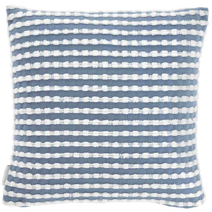 Catherine Lansfield Stab Stitch Cushion - Blue - Williamsons Factory Shop