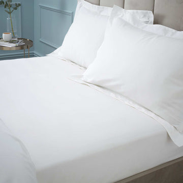180TC Egyptian Cotton Extra Deep Fitted Sheet (34cm) - White