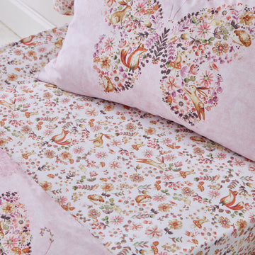 Enchanted Butterfly Fitted Sheet - Pink