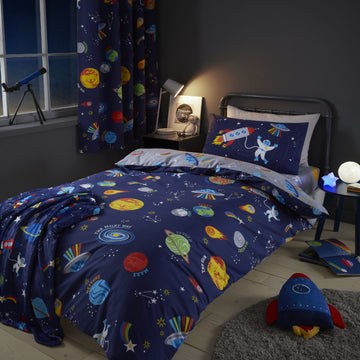 Set di copripiumino Lost In Space - Blu