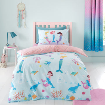 Mermaid Duvet Cover Set - Blue
