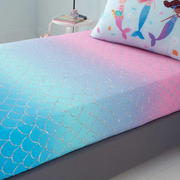 Mermaid Fitted Sheet - Pink