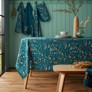 Enchanted Twilight Animals Tablecloth - Green