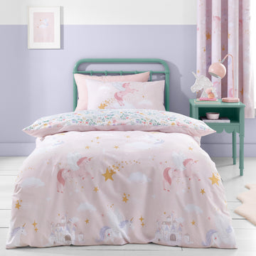 Fairytale Unicorn Duvet Cover Set - Pink