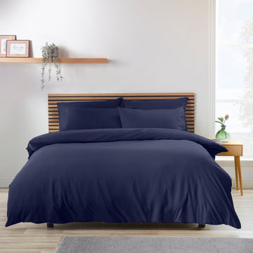 So Soft Non Iron Duvet Cover Set - Navy Blue