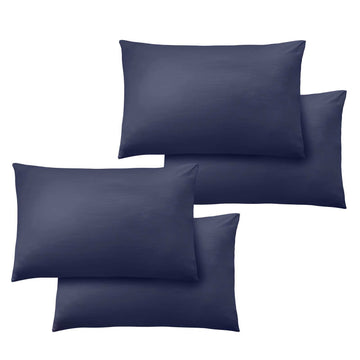 Taies d’oreiller infroissables ultra-douces (lot de 4) - Bleu marine