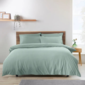 So Soft Non Iron Duvet Cover Set - Green