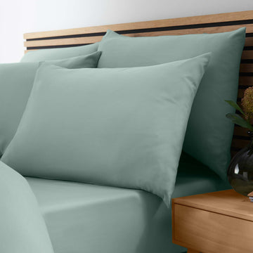 So Soft Non Iron Fitted Sheet (30cm) - Green