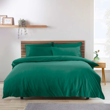 Parure de housse de couette infroissable ultra-douce - Vert sarcelle