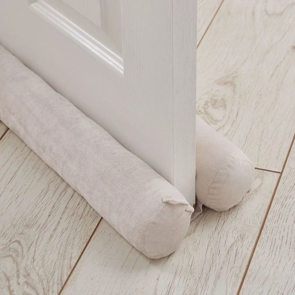 Kingsley Matt Velvet Draught Excluder - Cream