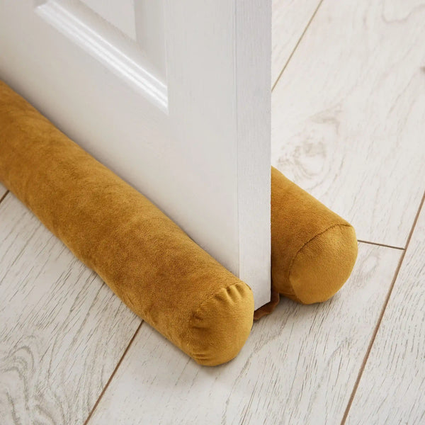 Kingsley Matt Velvet Draught Excluder - Ochre