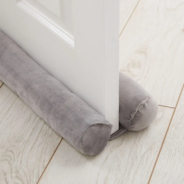 Kingsley Matt Velvet Draught Excluder - Silver