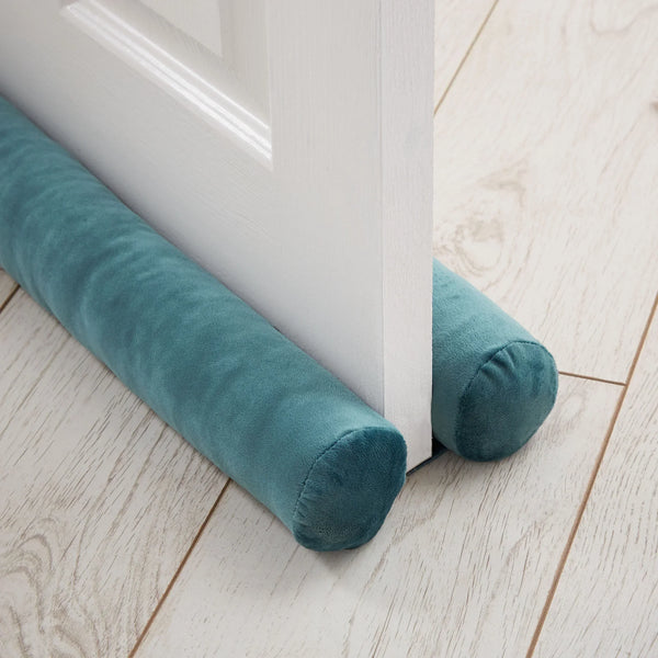Kingsley Matt Velvet Draught Excluder - Teal