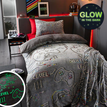 Game Over Duvet Cover Set - Black