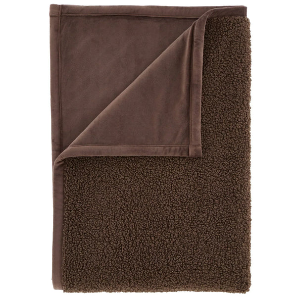 So Soft Velvet Boucle Throw - Chocolate