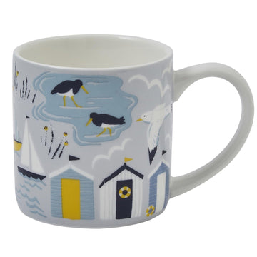 Seashore Bone China Mug - Blue