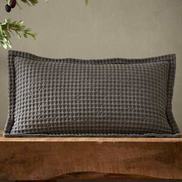 Pineapple Elephant Jaipur Chunky Waffle Cushion - Grey