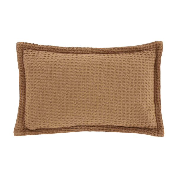 Pineapple Elephant Jaipur Chunky Waffle Cushion - Caramel