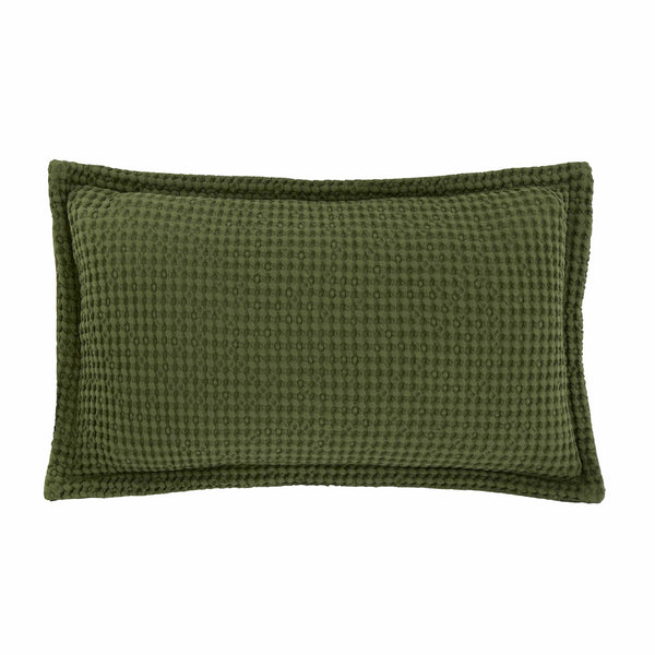 Pineapple Elephant Jaipur Chunky Waffle Cushion - Olive