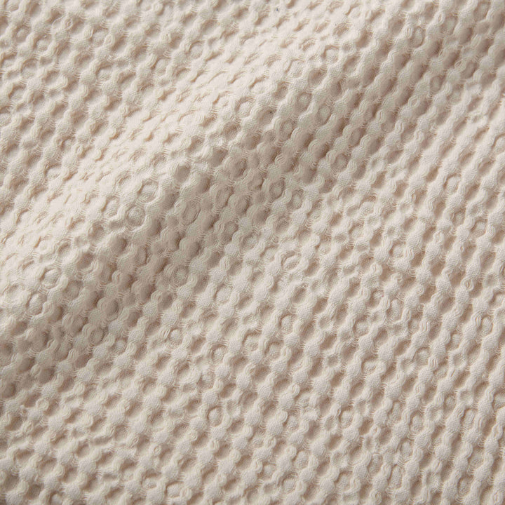 Pineapple Elephant Jaipur Chunky Waffle Throw - Natural - Williamsons Factory Shop