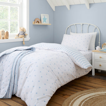 Bianca Mini Star & Stripes Duvet Cover Set - Blue