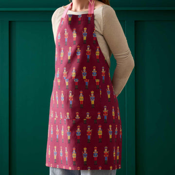 Christmas Nutcracker Apron - Plum