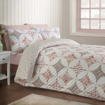 Pinsonic Patchwork Duvet Cover Set - Green