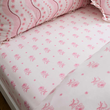 Cath Kidston Spitalfield Bunches Fitted Sheet - Pink