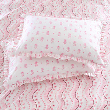 Cath Kidston Spitalfield Bunches Pillowcase Pair Pink