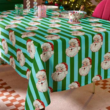 Santa Tablecloth - Green