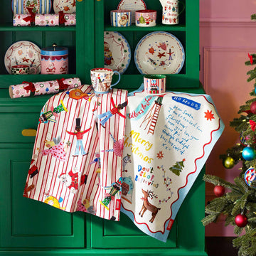 Dear Santa Tea Towels (2 Pack) - Bright