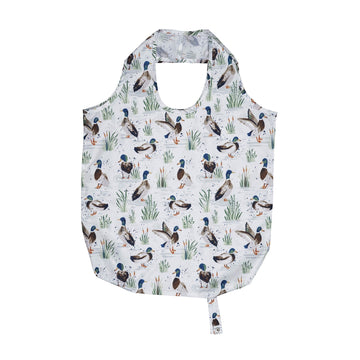 Farmhouse Ducks Foldable Tote Bag Medium - Sage