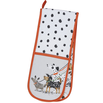 Dog Days Double Oven Glove - Grey