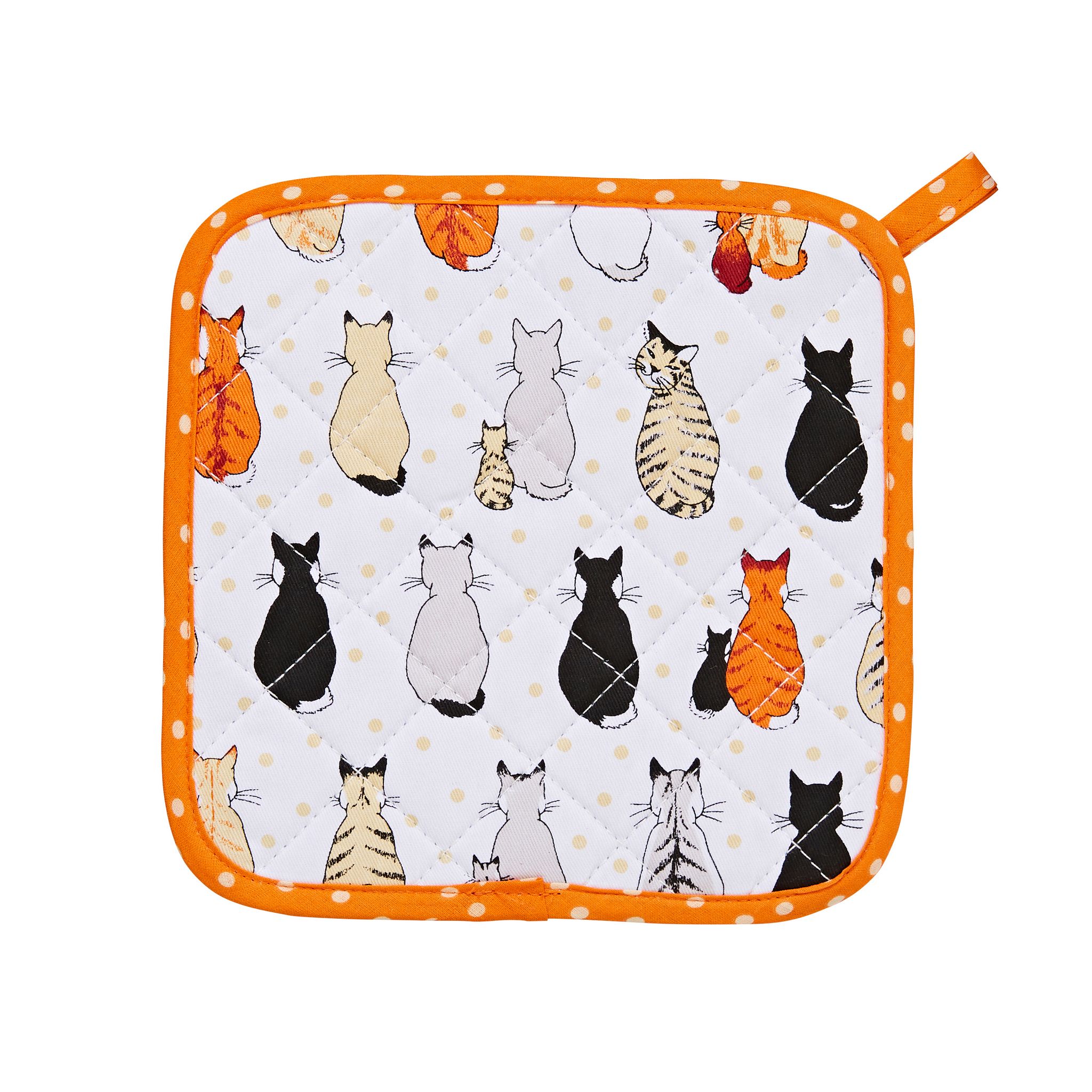 Cats in Waiting Pot Mat - Orange – Williamsons Factory Shop