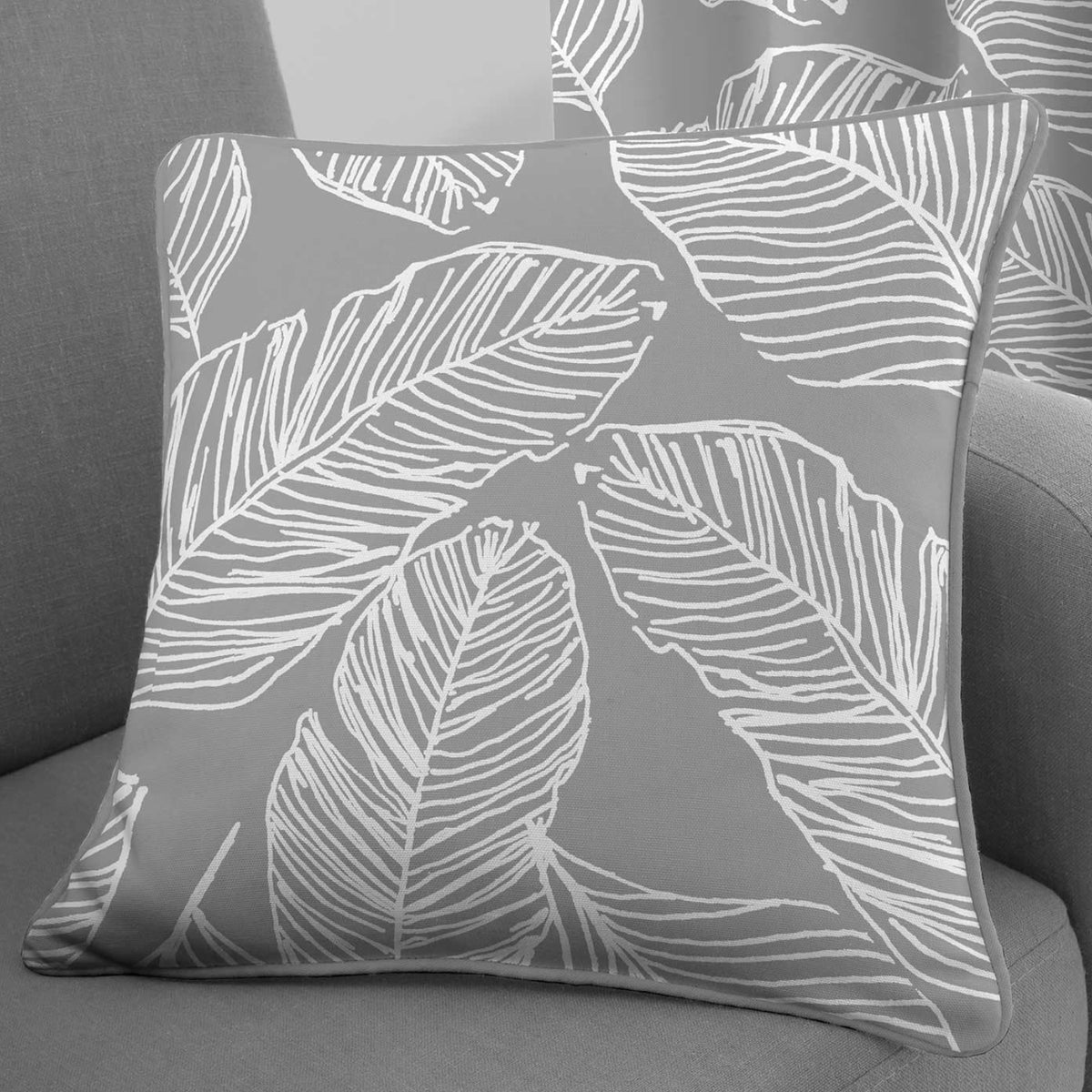 Fusion Matteo Cushion Cover - Grey - Williamsons Home