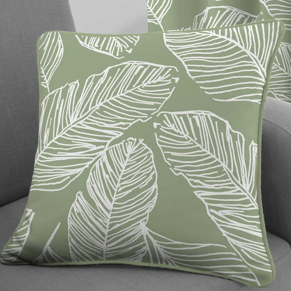 Fusion Matteo Cushion Cover - Green - Williamsons Home