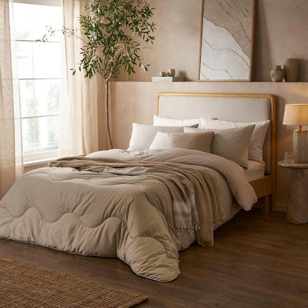 Night Lark® Soft Weave Coverless Duvet Set- Natural Oat