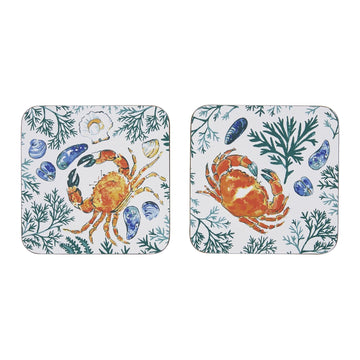 Shellfish Coasters 4 Pack - Green