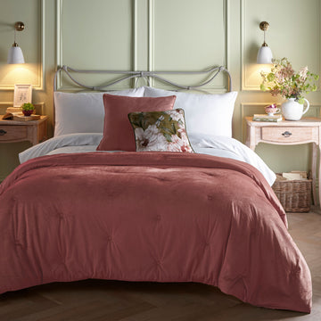 Appletree Austell Velvet Bedspread - Pink