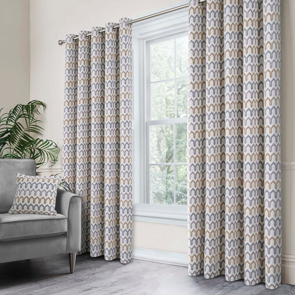 Curtina Arcadia Eyelet Curtains - Natural - Williamsons Factory Shop