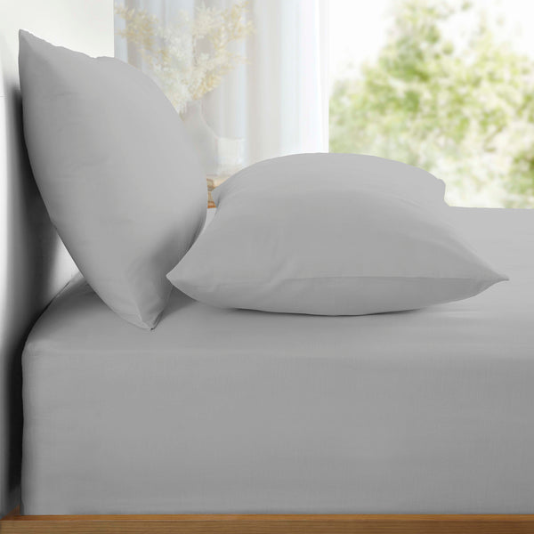 Appletree Pure Cotton Fitted Bed Sheet (28cm) - Silver - Williamsons Factory Shop