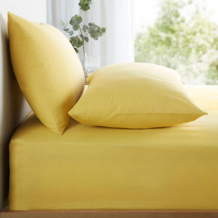 Appletree Pure Cotton Fitted Bed Sheet (28cm) - Yellow - Williamsons Factory Shop