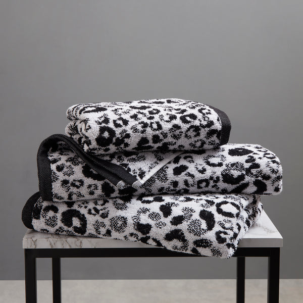 Fusion Animal Print Towel - Black - Williamsons Factory Shop