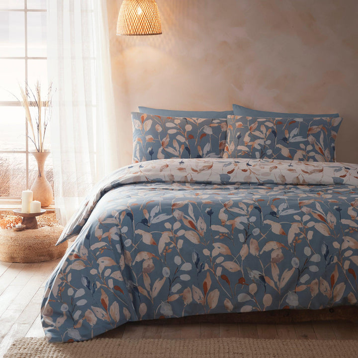 Drift Home Anya Duvet Cover Set - Blue - Williamsons Factory Shop