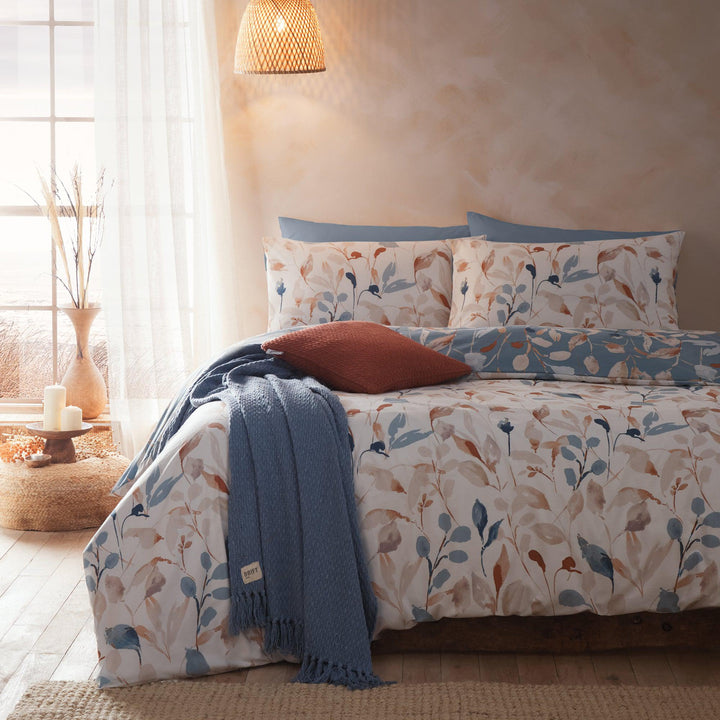 Drift Home Anya Duvet Cover Set - Blue - Williamsons Factory Shop
