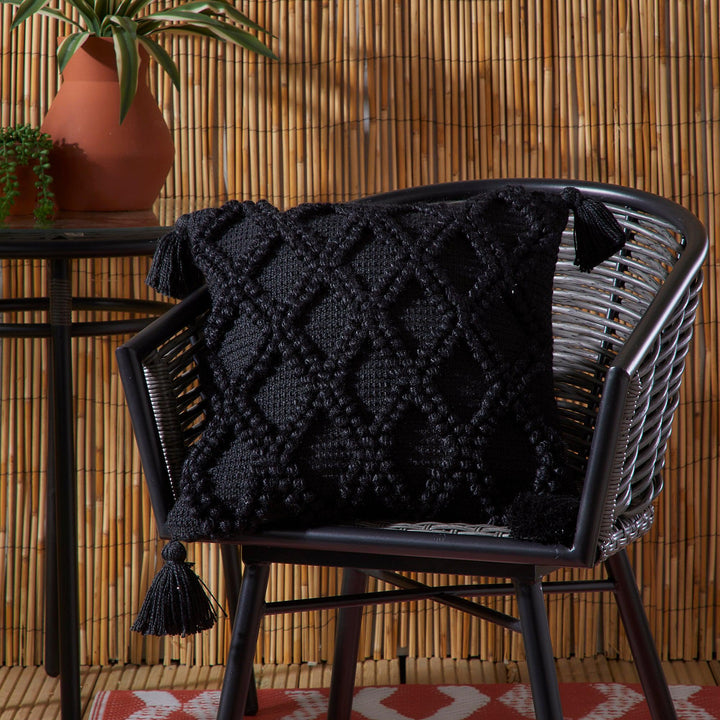Drift Home Alda Cushion - Black - Williamsons Factory Shop