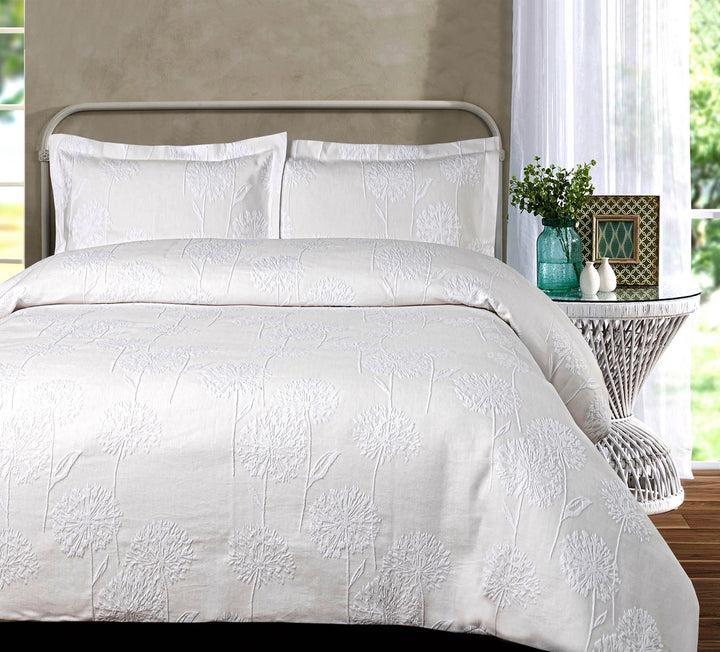 Arderley Jacquard Duvet Cover Set - Pale Taupe - Williamsons Factory Shop
