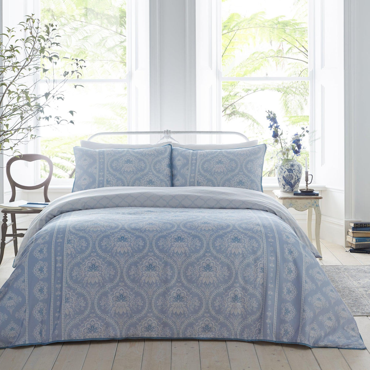 Appletree Heritage Alexia Duvet Cover Set - Blue - Williamsons Home