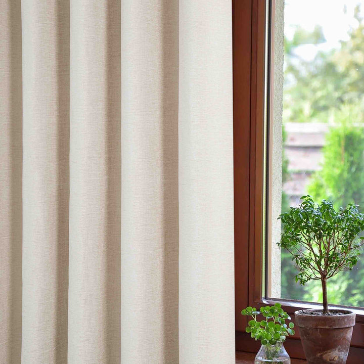 Sundour Amberley Eyelet Curtains - Natural - Williamsons Factory Shop
