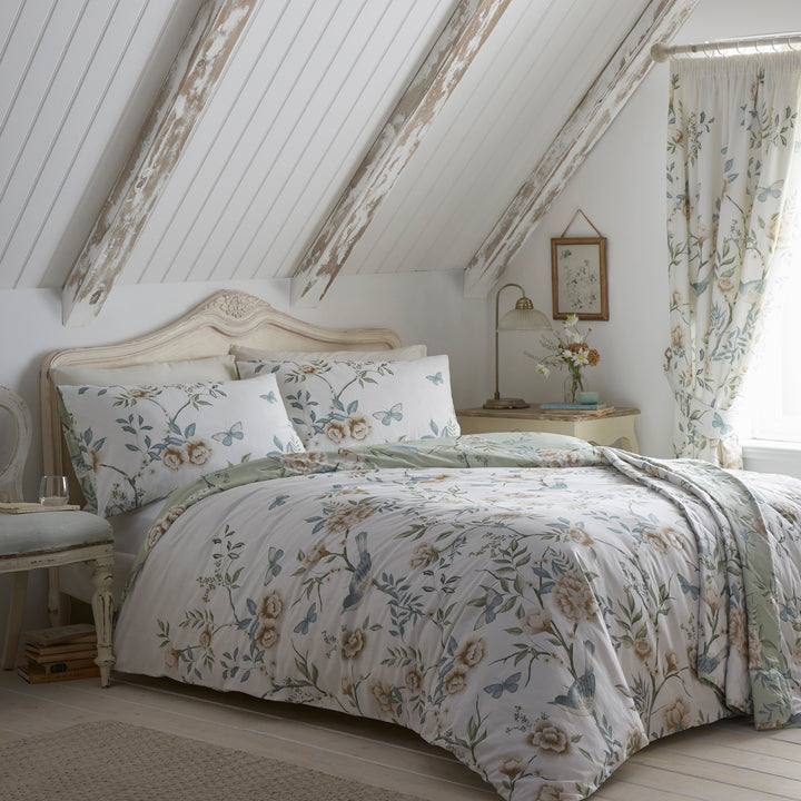 Dreams & Drapes Amelle Bedspread - Green - Williamsons Factory Shop